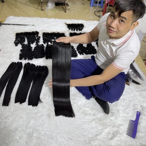 Extensions de cheveux humains 100% naturels, Extensions de cheveux humains, lisses, qualité supérieure, bon marché - Product Image 6