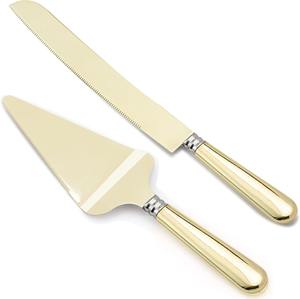 Exclusive Metal Cake Server Set With Decorative Handle Wedding Dessert <b>Pie</b> Knife Shovel Tableware For Special Moments - Product Image 1