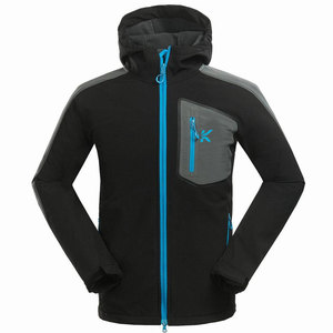Chaqueta de Invierno Softshell con Capucha y Logotipo Frontal para Hombre, Ligera, Cálida, Ecológica, Transpirable, de Nailon, Personalizable para Uso en Exteriores - Product Image 1