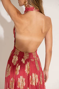 <b>Summer</b> Women's Sexy <b>Halter</b> Print Maxi <b>Dress</b> Elegant Ladies Long Maxi <b>Dress</b> for Cocktail Parties Oversized Floor-length Handmade - Product Image 5