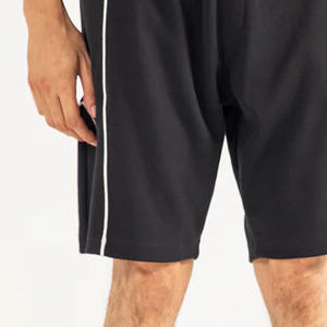 Pantalones cortos de gimnasio entrenamiento correr 100% algodón Multi paneles cintura media Casual sólido transpirable entrenamiento pantalones cortos para hombres - Product Image 3