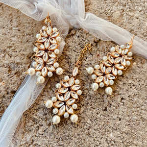 Conjunto de Joyería Kundan de Estilo Tradicional Rajasthani Imprescindible, Chapado en Plata de Acero Inoxidable con Cristales y Pedrería - Product Image 3