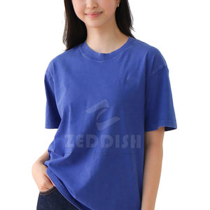 Camiseta de mujer con lavado ácido, cómoda y duradera, para uso diario, estilo moderno. - Product Image 3