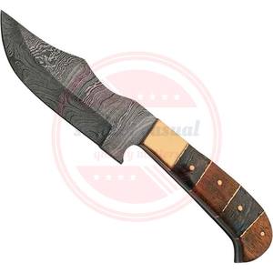 Cuchillo de caza de acero de Damasco hecho a mano mango cómodo cuchillo de caza para acampar - Product Image 5