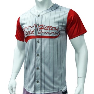 ปุ่มลงเสื้อเบสบอล,แขนสั้นที่ใช้งานเสื้อยืด - Product Image 6