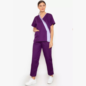Uniforme Quirúrgico para Mujer, Conjunto de Material Elástico de Punto, Ropa de Trabajo Transpirable para Hospitales, para Enfermeras Médicas - Product Image 1