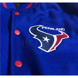 Service OEM de logo personnalisé du fabricant, veste varsity en laine pour homme, style streetwear, décontractée, coupe-vent d'hiver, manches en cuir - Product Image 4