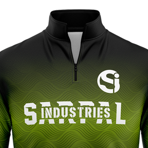 Sweat-shirt à capuche unisexe en maille de haute qualité, personnalisé, avec fermeture éclair 1/4, en polaire polyester/coton, imprimé en relief, pour l'hiver - Product Image 3