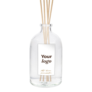 Diffusore di Aromi di Lusso Moderno Fatto a Mano 100ml, Vaso in Vetro Cilindrico con Logo Personalizzato, Prodotto in Francia, Decorazione per la Casa - Product Image 1