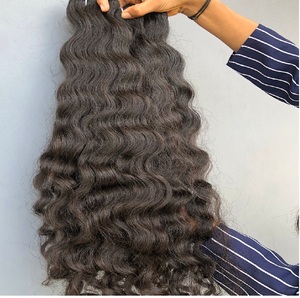 Extensiones de cabello virgen de templo indio rizado crudo de 24 pulgadas, cabello natural sin procesar 100%, precios al por mayor, proveedor indio - Product Image 1
