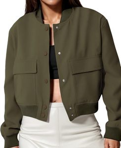 Manteau décontracté à manches longues et boutons pour femmes, avec poches, design et couleur personnalisés, blouson universitaire d'automne, vêtements d'extérieur - Product Image 1