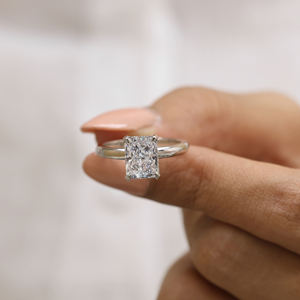 แหวนเพชรมอยส์ซาไนต์สำหรับผู้หญิงเพชร14K สีเหลืองทองของขวัญแต่งงานแหวนเพชรหรูหรา2.50กะรัต - Product Image 1