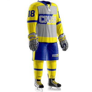 2025 Ensemble de vêtements de hockey sur glace d'équipe de conception professionnelle avec logo personnalisé haute qualité 100% polyester écologique bas quantité minimale de commande en gros - Product Image 6