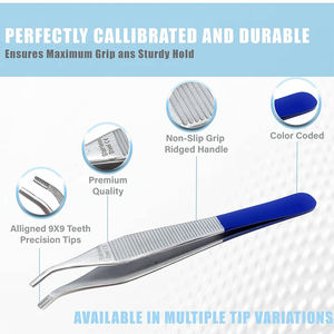 Adson marrón Manual carburo de tungsteno 1x2 diente instrumento de acero inoxidable precisión Kocher fórceps dientes dentados para cirugía - Product Image 3