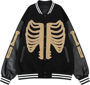 Chaqueta acolchada Softshell de invierno para hombre Mezcla de lana de estilo universitario con patrón de letras universitarias bordadas Posición del logotipo frontal - Product Image 1