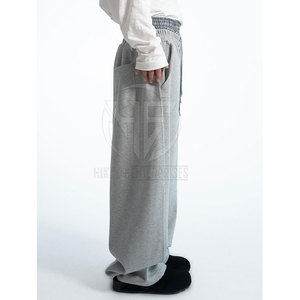 New Arrival Casual Trousers Breathable Fabric Drawstring Waist Relaxed Shape Smooth Finish Fashion <b>Men</b> Flared <b>Sweat</b> <b>Pant</b> - Product Image 4