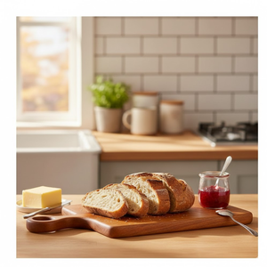 Planche à découper en bois multifonctionnelle |   Planche à charcuterie et à servir pour le fromage, le pain, la pizza, les légumes, les fruits et l'utilisation en cuisine - Product Image 2