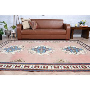 พรมวินเทจตุรกี ขนาด 6.1x8.9 ฟุต (187x271 ซม.) สีแดงไล่เฉด - Product Image 5