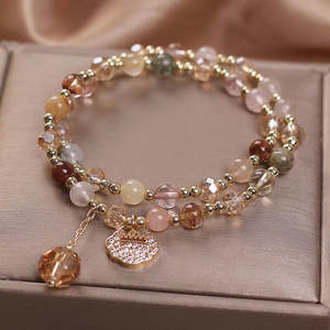 8mm Strawberry Quartz Beaded <b>Bracelets</b> Wholesale Healing Crystals Luxury Unisex Gift - Product Image 3