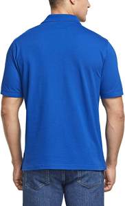 Camisetas de Golf de malla de algodón de alta calidad para hombre, camisetas de Polo transpirables antiarrugas con logotipo personalizado, patrón sólido, Golf Wea - Product Image 4