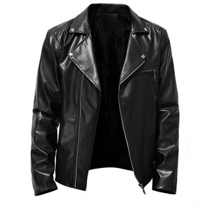 Chaqueta acolchada de cuero de alta calidad, ajustada y personalizada, cuello levantado, longitud regular con logotipo frontal para hombre, precio directo de fabricante OEM/ODM - Product Image 6