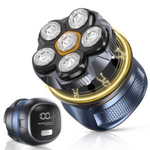 Rasoir Électrique Rechargeable USB pour Hommes Chauves, Tête Rotative Flexible, Sans Fil, Étanche (Utilisation Humide et Sèche), 3-en-1, Remplacement IPX7 - Product Image 3