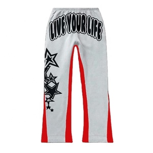 Custom Puff Printing <b>Women</b> Stacked Pants Plus Size Flare Sweat Pant Unisex Streetwear Casual Flared Jogger Pants Trousers <b>Women</b> - Product Image 6