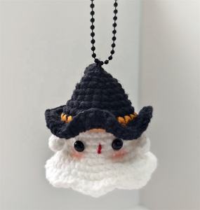 Meilleure vente transfrontalière : Porte-clés fantôme mignon tissé à la main, pendentif pour sac ou voiture, cadeau pour les couples et les meilleurs amis - Product Image 5
