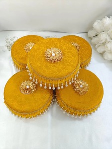Boîte florale en acier décorative faveur de mariage douce Laddoo boîtes indien traditionnel faveur acier Tiffin conteneur de stockage Eid Party - Product Image 3