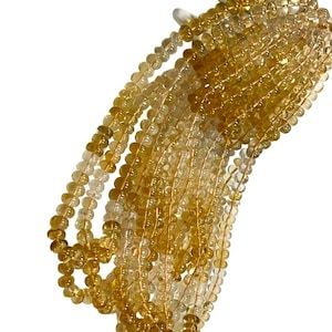 Collar de cuentas de piedra con forma de Rondelle de citrino Natural curativo, tamaño de hebra de 8-10mm para fabricación de joyas de piedras preciosas - Product Image 6