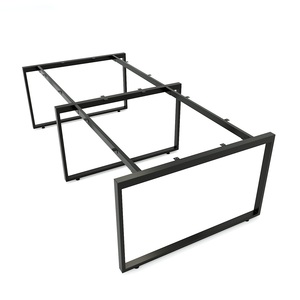 HBRT012 Mesa Modular Minimalista para 4 Personas, 120x240cm, Rectangular, Requiere Doble Ensamblaje, Muebles de Oficina, Patas de Acero - Product Image 4