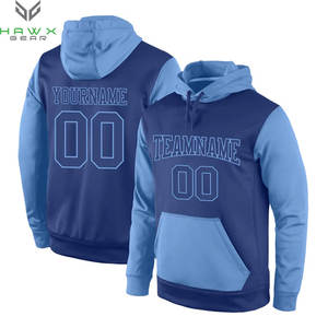 Haute qualité bleu royal-léger polaire sport pull sweat à capuche cousu personnalisé hiver utilisation solide motif conception doublé - Product Image 1