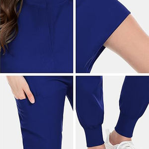 Vente en gros d'uniformes élastiques pour femmes unisexe avec logo personnalisé Vêtements de travail d'hôpital pour femmes Pantalon de beauté en toile pour infirmière - Product Image 6