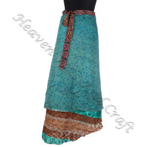 Wholesaler of Unique Vintage Saree Wrap <b>Skirt</b> <b>Boho</b> Stylish Multi Color Summer Wear Comfortable Fashion <b>Boho</b> Hippie Free Size - Product Image 3
