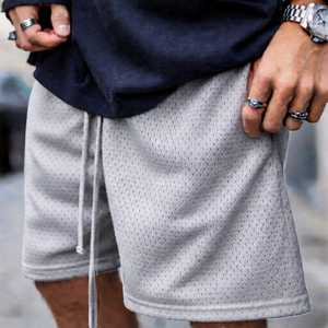 2026 Eco-Friendly Casual Men's <b>Mesh</b> Sports Shorts Anti-UV Quick Dry Breathable Customizable 7 Inch Inseam Elastic Waist 100% - Product Image 1