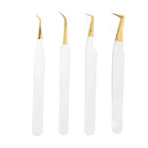 Pinzas de Acero Inoxidable Personalizadas al por Mayor para Extensión de Pestañas, Puntas de Fibra de Precisión, Diseño Duradero, Alta Calidad, Personalizables - Product Image 1
