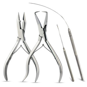Kit de pinces professionnelles pour extensions de cheveux en acier inoxydable, collection complète d'outils de salon pour extensions de cheveux pour les stylistes - Product Image 1