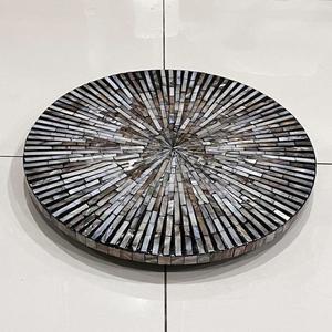 Plateau de rangement rond MOP Nouveau plateau rotatif Lazy Susan avec belle couleur - Product Image 2