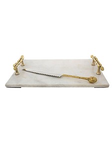 Handmade Vintage Design Grey <b>Marble</b> Serving <b>Tray</b> Custom Size with Metal Handle for Home Use Wholesale - Product Image 6