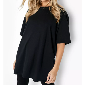 เสื้อยืดซักแบบวินเทจของผู้หญิงเสื้อยืดซักแบบหลวมผ้าเป็นกรดซักแบบเป็นมิตรต่อสิ่งแวดล้อม - Product Image 3