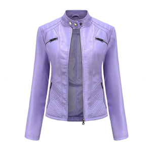 Chaqueta de Cuero para Mujer, Estilo Urbano, Cómoda, Lisa, para Servicio OEM, Estilo de Moda en Venta, Ropa de Invierno de Alta Calidad - Product Image 2