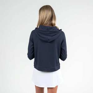 Sudadera con capucha con cremallera completa de algodón 100% personalizada de primera calidad, estilo informal de invierno, tela de punto, logotipo personalizado y sudadera con capucha de Color para niñas - Product Image 3