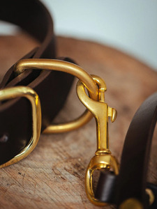 Conjunto de Collar y correa para perro, 38mm de ancho, marrón oscuro - Product Image 5