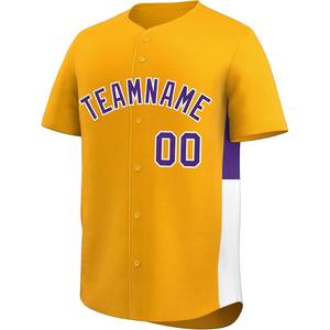 Camiseta de béisbol de aspecto auténtico, estilo de equipo personalizado, bordado con botones, ajuste de malla, camiseta de softbol, número cosido, nombre, EE. UU. Pro - Product Image 2