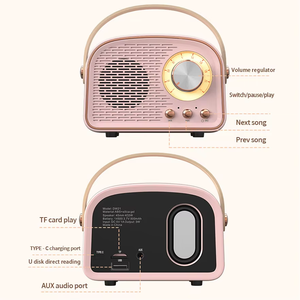 Loa <span class=keywords><strong>Bluetooth</strong></span> không dây mini cổ điển siêu trầm Stereo ngoài trời DW21, âm thanh mạnh mẽ, di động, kết nối BT 5.0 - Product Image 3