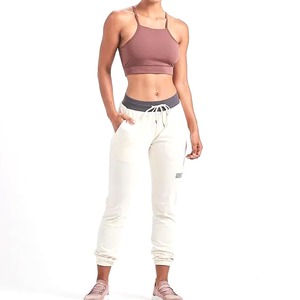 2023 pantalones informales para correr de Color sólido para mujer, ropa de calle holgada de cintura alta con cordón, pantalones largos de cintura elástica de Hip Hop para verano - Product Image 6