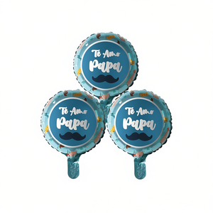 Globos de Papel de Aluminio Te Amo Papá, 24.5x30.5cm, Decoraciones para Fiestas, Bolsa de 12 Piezas - Product Image 2