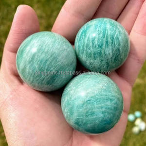 Sphère de cristal d'amazonite naturelle de qualité supérieure |   Boule de pierre de guérison Feng Shui avec taille personnalisée |   Prix d'usine en gros - Product Image 6