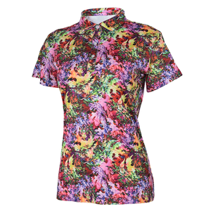 Camiseta de golf personalizable para mujer, ropa superior, Polo de secado rápido elástico en 4 direcciones, bordado de logotipo personalizado según la solicitud del cliente - Product Image 1