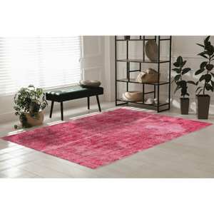 Alfombra Estampada de Diseño Vintage - Rosa, Plana, Moderna, Antideslizante, con Pelo Suave - Product Image 2